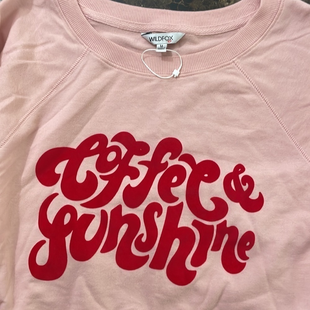 Wildfox M Coffee & Sunshine Statement Sweatshirt - Picture 3 of 8
